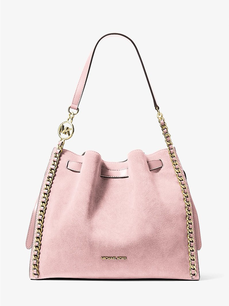 Michael Kors Pink Suede Shoulder Bag
